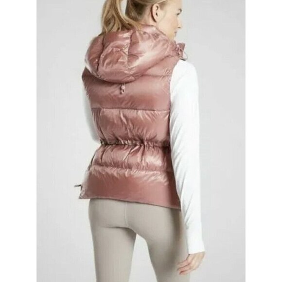Athleta Lofty Down Vest, Dogwood Mauve SIZE M       #486244 T0217 - Picture 7 of 8